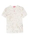 Diesel T-shirt Effetto Consumato T-uncyna In White