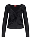 Diesel Top Scollo A V In Black