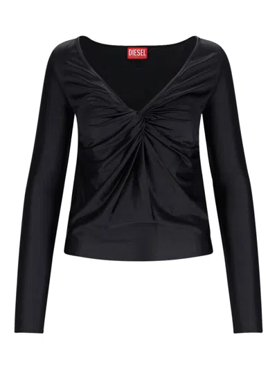 Diesel Top Scollo A V In Black