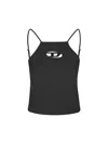 Diesel Women Black Stretch Polyester Blend T-wilight Top