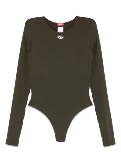 DIESEL DIESEL DARK GREEN 'OVAL-D' BODYSUIT