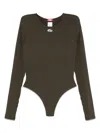 Diesel Oval-d Bodysuit In Black