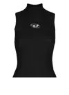 Diesel M-onervax Ribbed-knit Tank Top In Black
