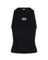 Diesel Top A Coste Con Logo Piccolo M-caddix In Black
