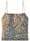 Diesel Rain-camo Nylon Camisole With Crystals