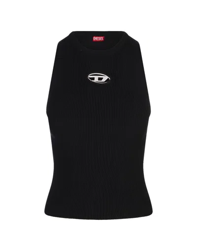 Diesel Top A Coste Con Logo Piccolo M-caddix In Black