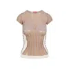 Diesel Contoured Knitwear Top With Modern Aesthetic In Beige