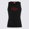 Diesel Women Black Stretch Cotton T-lynys-od Tank Top In Black
