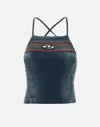 Diesel Two-color Denim Sling In Blue