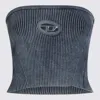 Diesel Top Blue And Green In Gray
