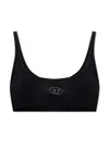 Diesel Sports Bra With Cut-out Logo In Black