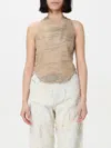 Diesel De Astro Fsg Cotton Top Destroyed Effect In Beige