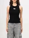 Diesel 'm-caddix' Black Top With Oval D Logo Plaque On The Front In 黑色
