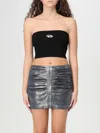 Diesel M-clarksvillex Logo Plaque Tube Top In Black