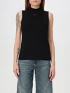 Diesel T-mokky-sl-microdiv Mock-neck Top In Black