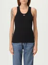 Diesel Logo-patch Sleeveless Vest Top In Black