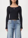Diesel M-vera-ls Knit Top In Schwarz
