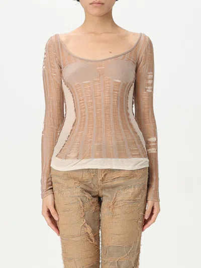 DIESEL SWEATER DIESEL WOMAN COLOR BROWN,G76510032