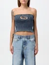 Diesel M-clarksville Bandeau Top In Denim