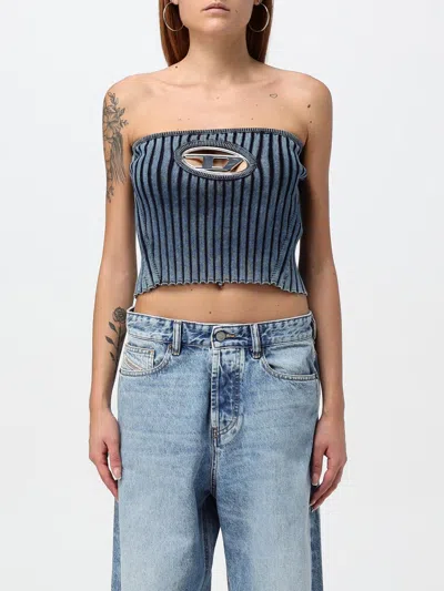 DIESEL TOP DIESEL WOMAN COLOR DENIM,F84595028