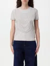 Diesel 't-nekka' White T-shirt With Embossed Details On The Front In Mud