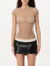 Diesel Contoured Knitwear Top With Modern Aesthetic In Nude