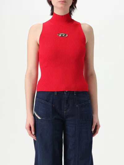 DIESEL TOP DIESEL WOMAN COLOR RED,420986014