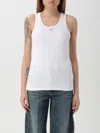 Diesel Canotta Con Patch D Ricamata In White