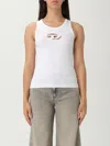 Diesel 't-lins' White Top With Oval D Logo On The Front In White