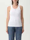 Diesel T-anky-d Ribbed Tank Top In White