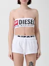 Diesel Printed Bikini Top In White