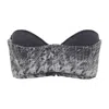 Diesel De-toppys Strapless Cropped Top In Gray