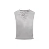 Diesel T-yasmina Distressed Tank Top In Grey