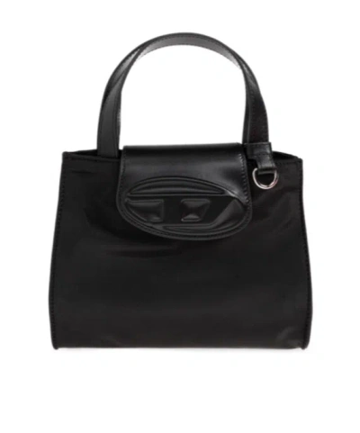 Diesel Top Handle Shoulder Bag In Black