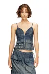 Diesel Top In Gradient Fluid Denim In Blue