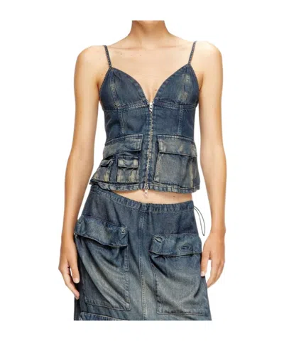 DIESEL DE-MELLIS-S ZIP-FRONT FLAP-POCKET TOP