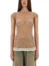 Diesel Contoured Knitwear Top With Modern Aesthetic In Brown