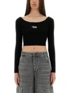 Diesel Vera Cropped Top In Black