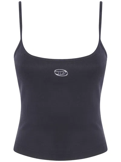 Diesel Top Manica Lunga "t Hupy" In Black