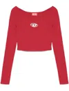 Diesel Red Top Cropped M-vera-ls In Multicolor