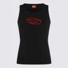 Diesel Women Black Stretch Cotton T-lynys-od Tank Top In Black