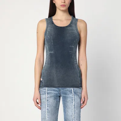 DIESEL DIESEL TOP T-GO BLUE WASHED EFFECT