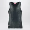 Diesel Top T-go Blue Washed Effect Women In Multi