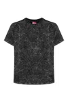 Diesel `t-buxt` Faded Metallic T-shirt In Xxa