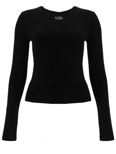 Diesel T-uncutieslong-ls-od Ls T-shirt In Black