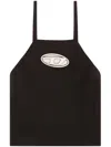 Diesel Wool Blend Cut-out Top In Black
