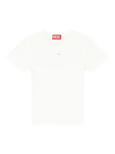Diesel Logo Cotton T-shirt In White