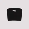 Diesel M-clarksvillex Black Stretch Ribbed Jersey Bandeau Top In Black