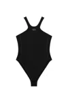 Diesel Racerback Swim Tops High-cut Leg In Black