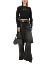 Diesel T-shirt A Maniche Lunghe Con Logo Cut-out